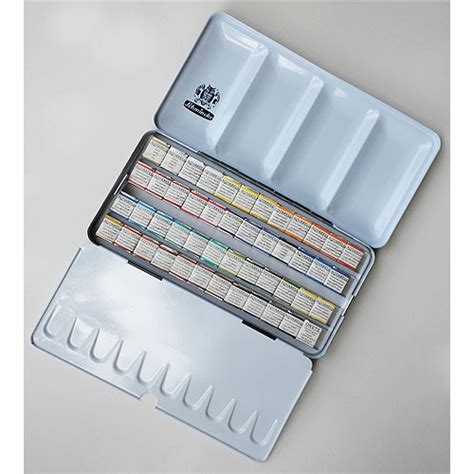 schmincke watercolor 48 half pans in a metal box|schmincke watercolor set 12.